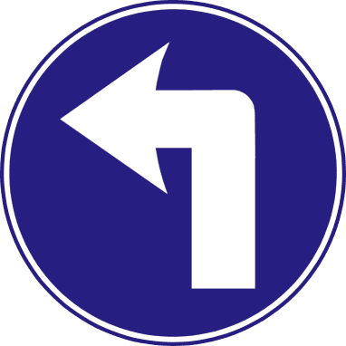 Turn left ahead