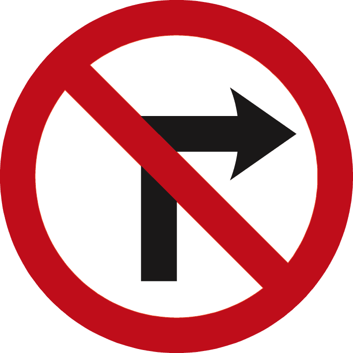 No right turn
