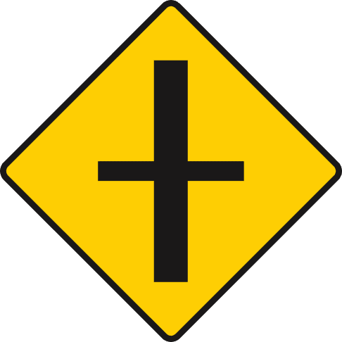 Junction with a minor road
