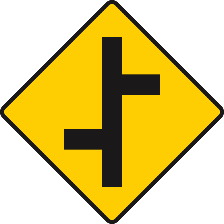 Staggered crossroads