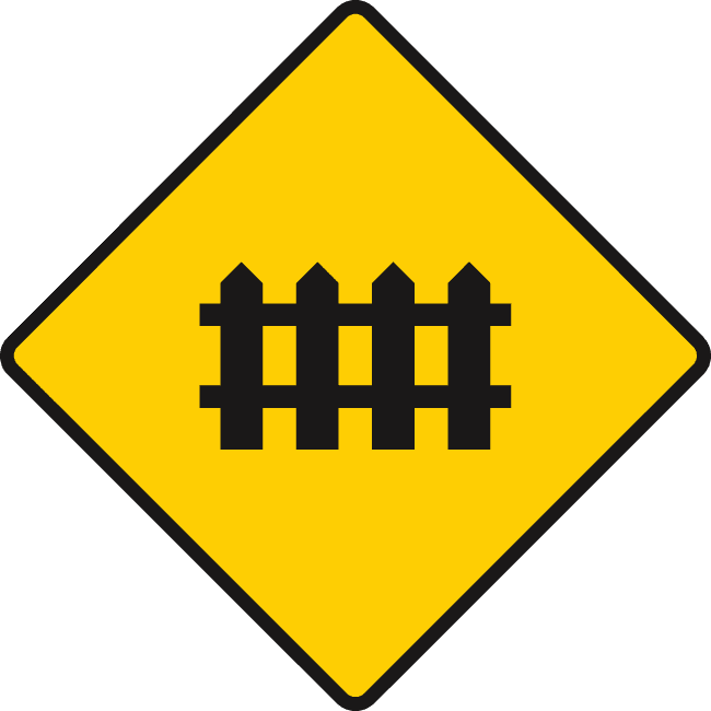 Level crossing with barriers