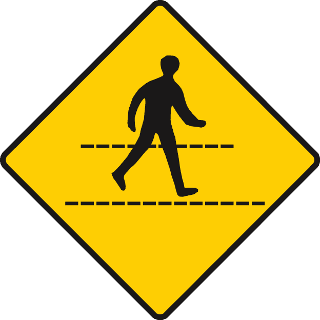 Pedestrian crossing ahead