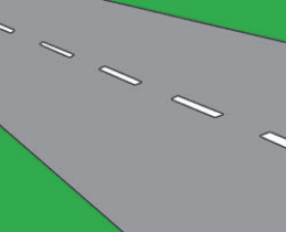 Broken white line