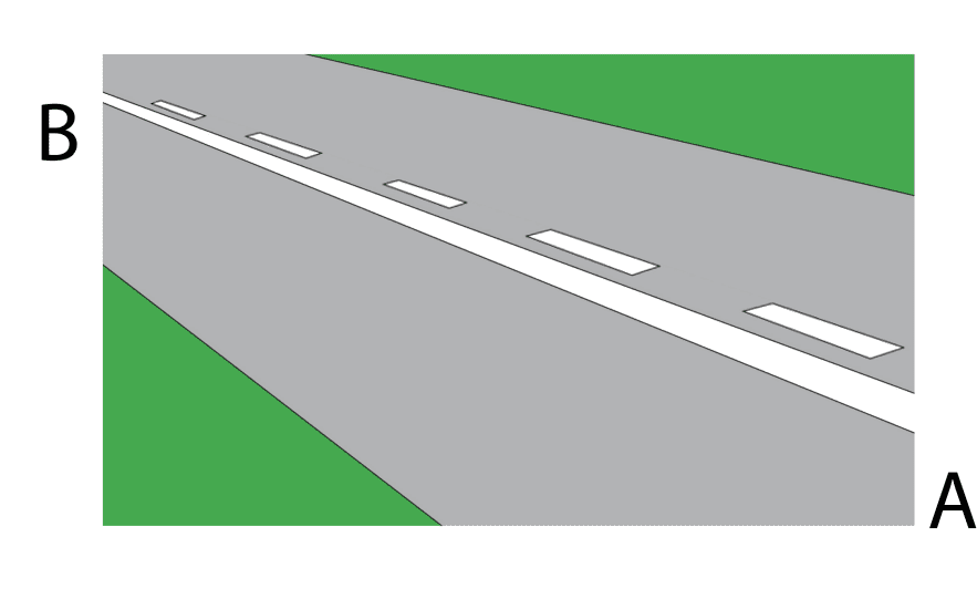 Do not cross to overtake