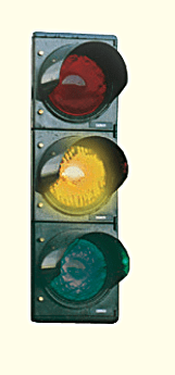 Amber traffic light