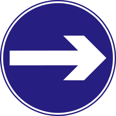 Turn right only