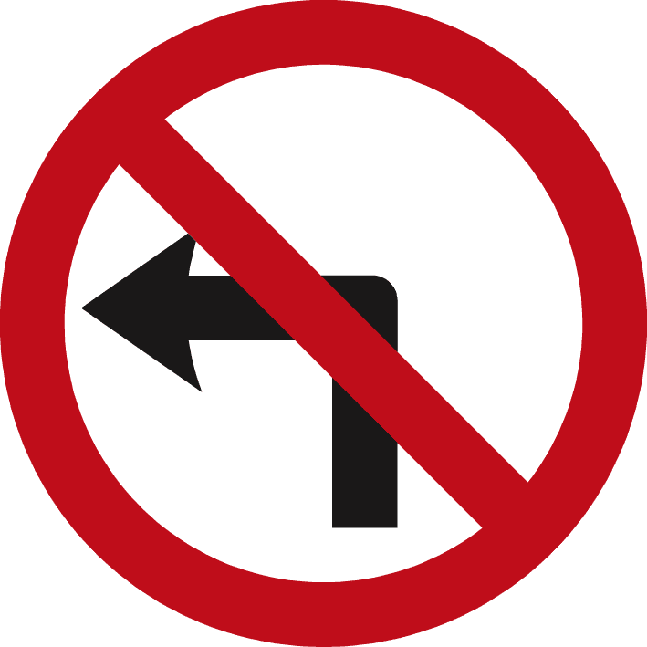 No left turn