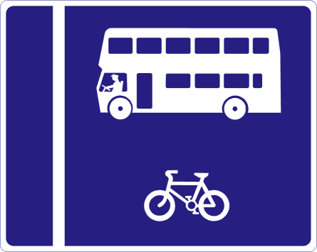 With-flow bus lane on the right