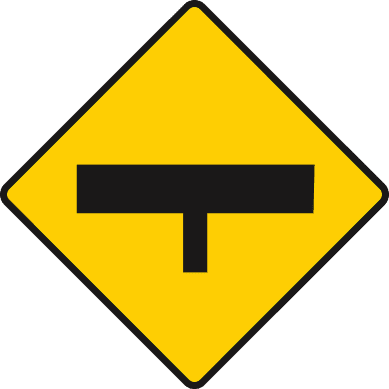T-junction with a major road