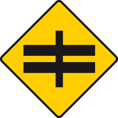 Crossroads with a dual carriageway