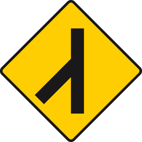 Traffic merging from the left
