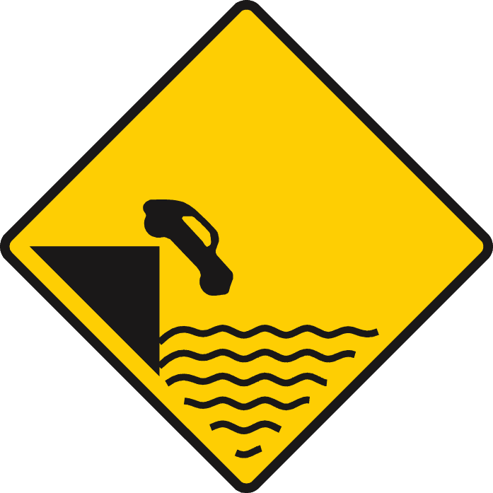 Quay, canal or river ahead