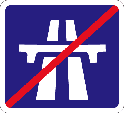 End of motorway