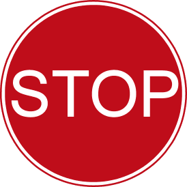 Roadworks: stop