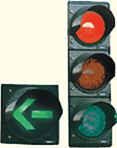 Green filter arrow, turning left